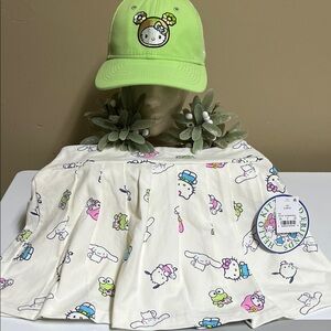 Hello Kitty & Friends Skirt 10-12 /Tokidoki Baseball Hat Bundle